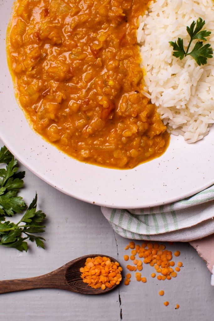 Vegan Red lentil curry