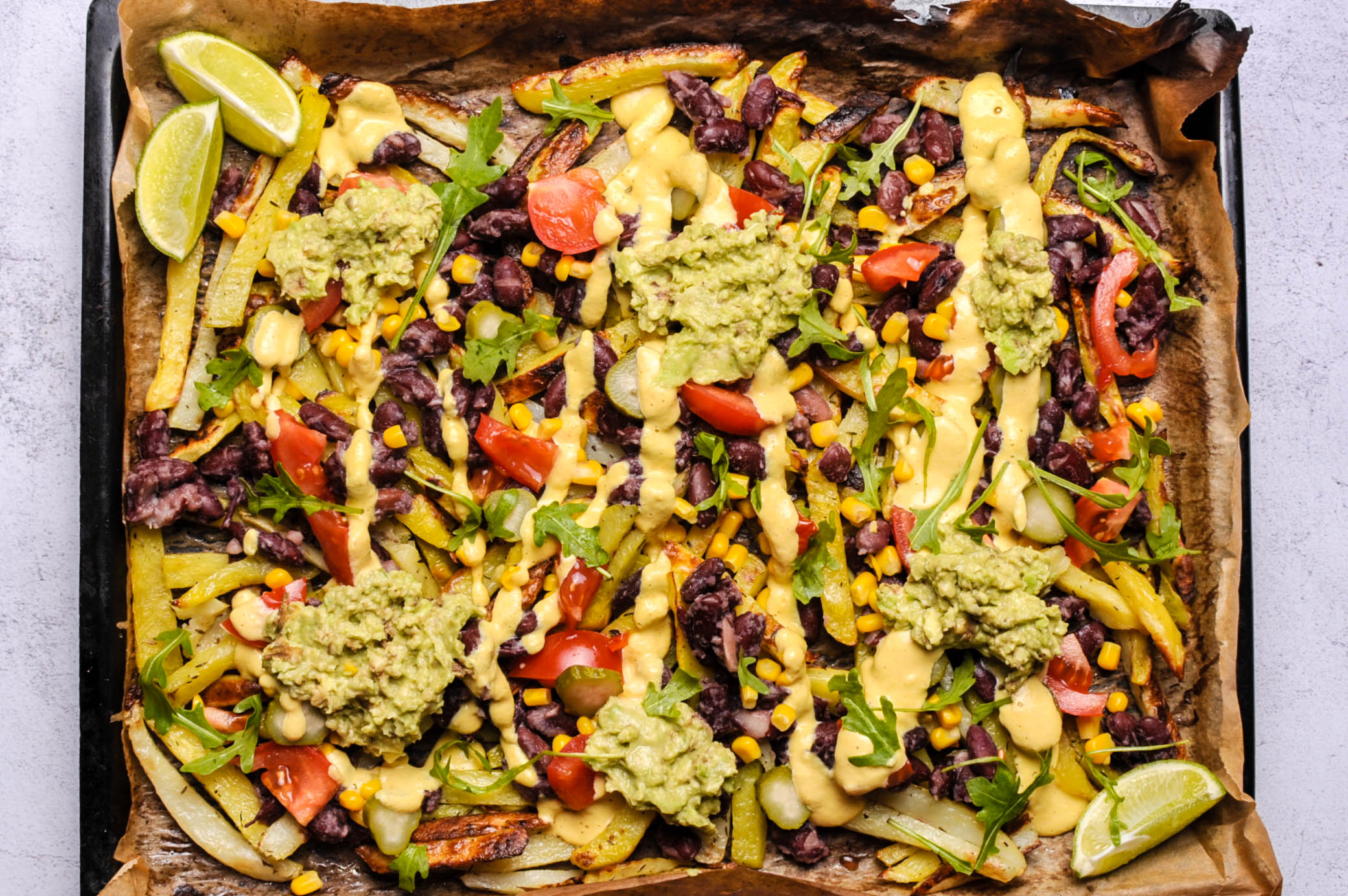 Vegan Loaded Fries Easy and Quick Recipe Thyme with Tina